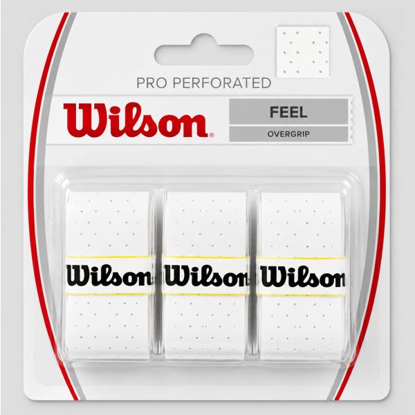 Wilson Pro Overgrips Perforated x 3 WRZ4005WH