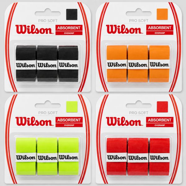 Wilson Pro Soft Tennis Overgrips x 3 WRZ4040